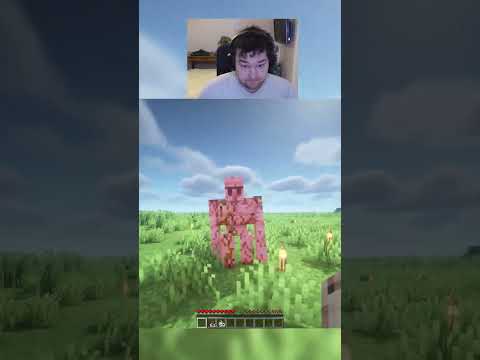 Killing an iron golem unarmed in minecraft day 44 #shorts #viralshorts