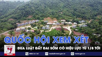 Quốc hội xem xét đưa Luật Đất đai sớm có hiệu lực từ 1/8 tới - VNews