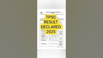 TPSC Result Released// #tpsc #tripura #result