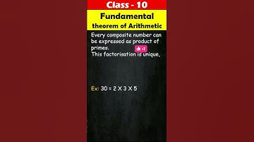 Fundamental theorem of arithmetic | class 10 | Mathstech #shorts #viral #trending