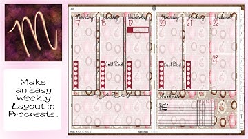 Easy Weekly Layout in Procreate