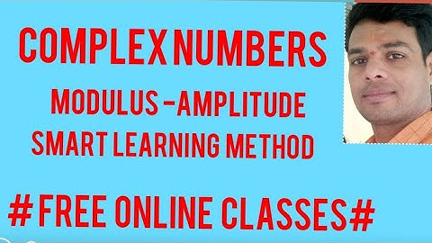 Complex numbers in modulus- amplitude form  by ramarao jella maths classes