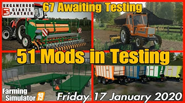 FS19 Mods in Testing list & Mod hub update farming simulator 19 #fs19modreview