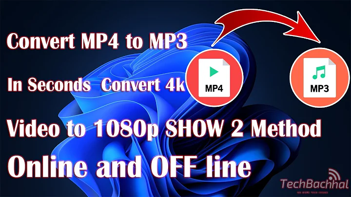 Convert MP4 to MP3 And Convert 4k Video To 1080p - 3 Fix How To