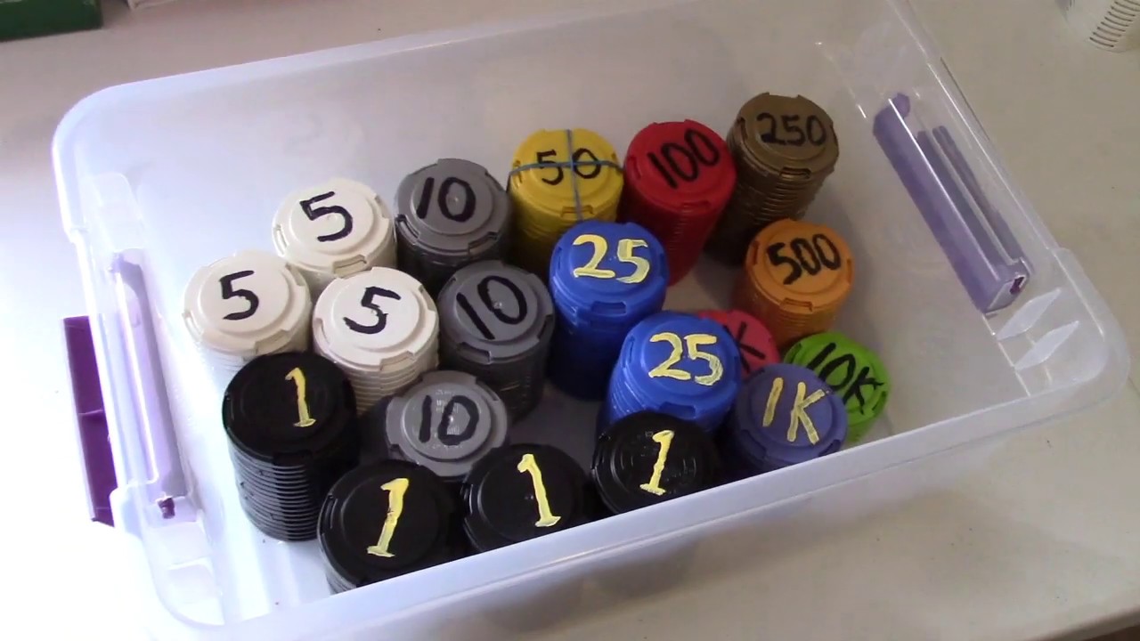 Easy Homemade Poker Chips for Backyard Outdoor Patio Use or Cheap