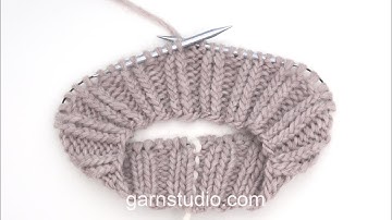How to work knit 2 twisted, purl 2 (in the round) – Continental knitting style