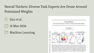 Neural Thickets: Diverse Task Experts Are Dense Around Pretrained Weights