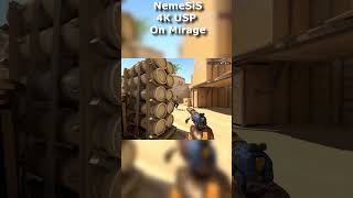 USP 4K Highlights on Mirage🎯| Nemesis CS2 Shorts #cs2 #counterstrike2  #csgomoments #fragclip