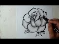 How to Draw A Rose || Charcoal Drawing and Shading