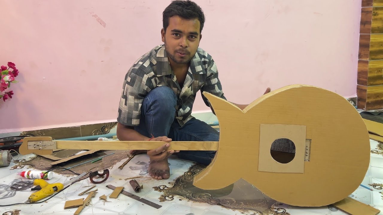 Desi jugaad we made cardboard guitar New amazing science projects 