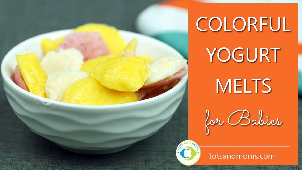 Colorful Yogurt Melts or Pops for Babies and Toddlers