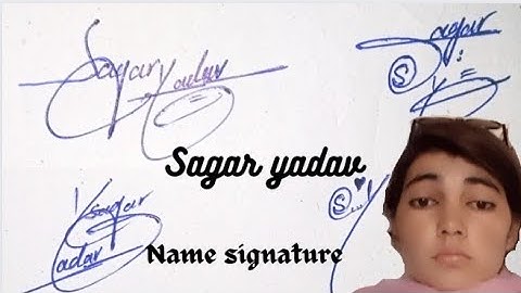 Sagar yadav English signatures#name  signature with arooj