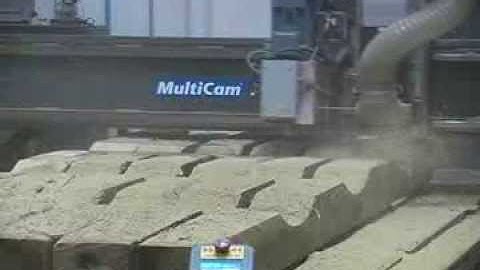 Multicam 7000 Series CNC Router Cutting Wooden Beams