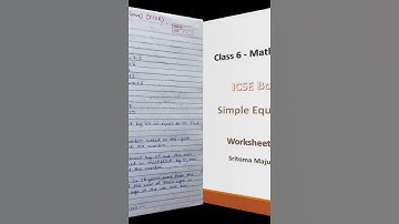 ICSE Grade 6 Mathematics Simple Equations Worksheet (CS)