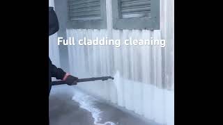 Cladding cleaning via steam
