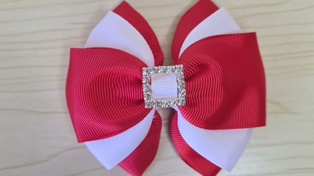 how to make a hair bow clip/DIY hair bows/hair bow for school YouTube