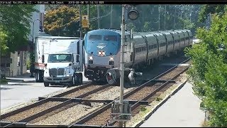 Near Miss Between Amtrak and Delivery Truck