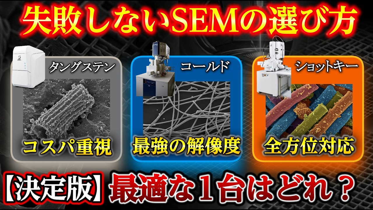 徹底比較】W-SEMとFE-SEMって何が違うの？見分け方は？SEMの真価を 