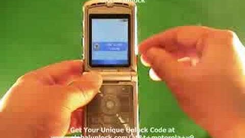 Motorola V9 Unlock Code for AT&T (ATT) - globalunlock.com