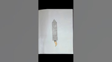 Easy Rocket 🚀 drawing with the help of H