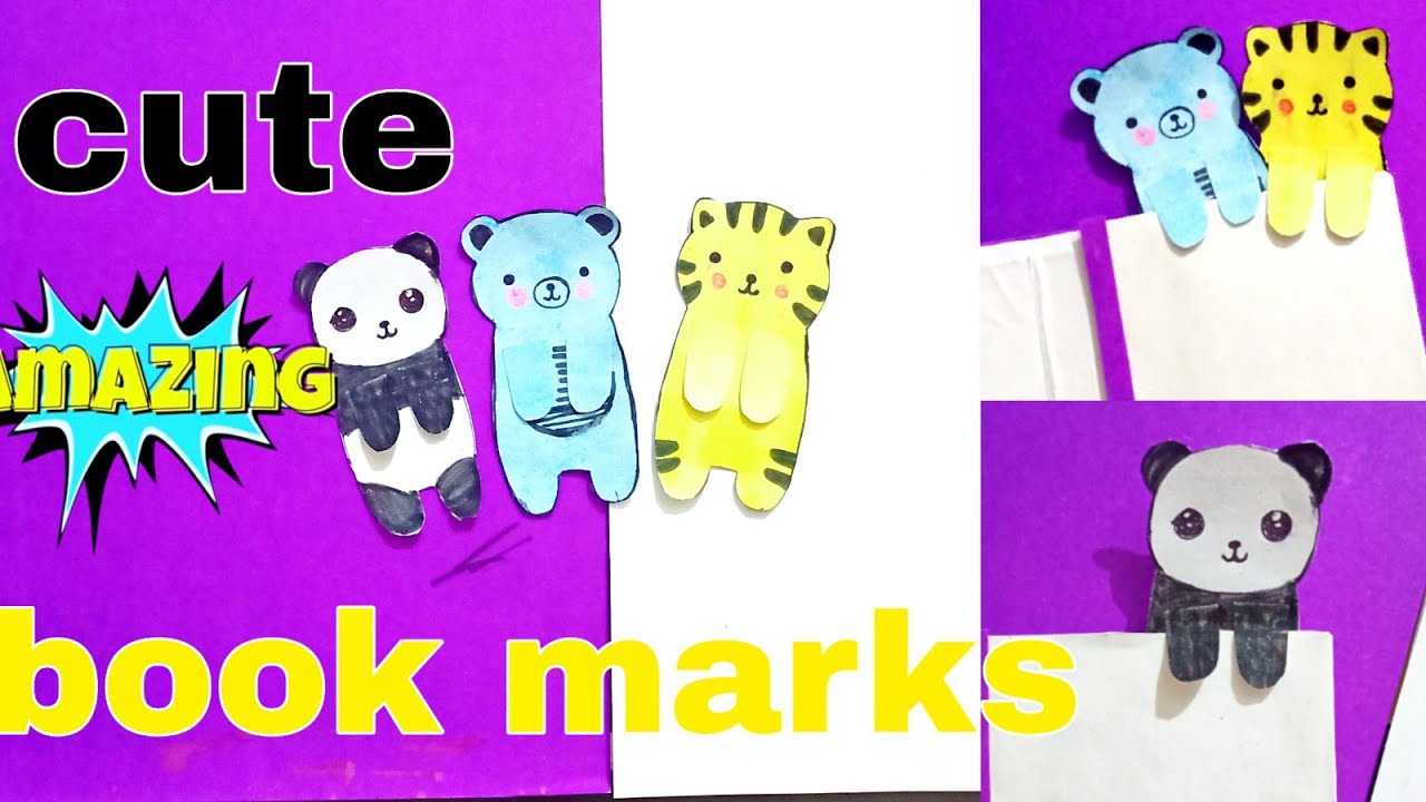 diy cute mini bookmarks at home / how to make bookmarks without using ...