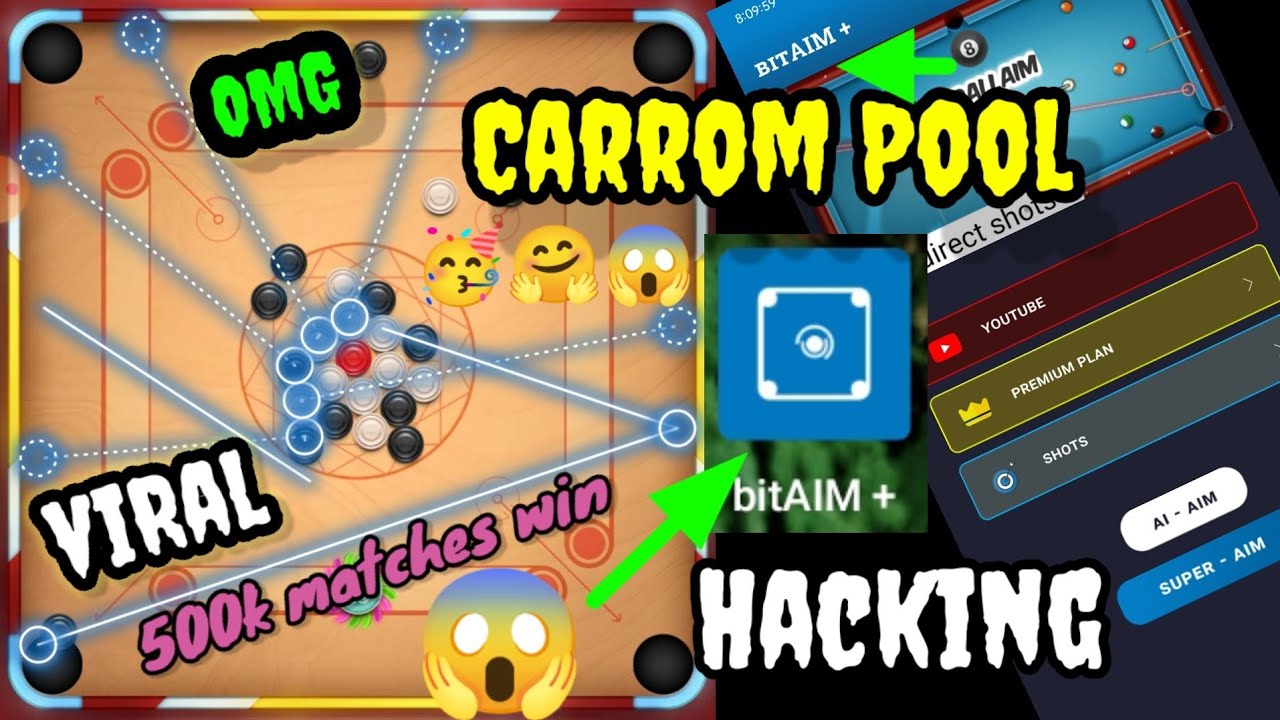 carrom pool best aim hack app || how to hack carrom pool aim 2022 || Gaming Nadaf Bhai