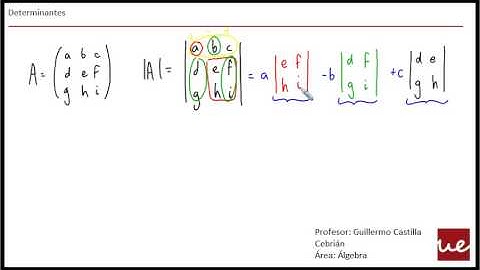 Aula UE - Cómo hacer el cálculo de determinantes