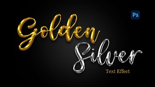 How to Create Gold & Silver Text in Photoshop | Photoshop Text Effects 2023 screenshot 4