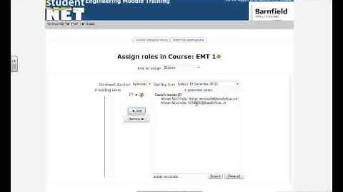 Add or remove students from moodle