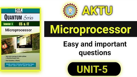 Microprocessor unit 5 peripheral devices important questions aktu