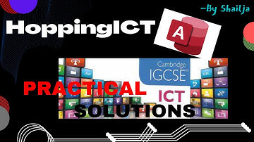 2015 OCT/NOV, PAPER 2| MS ACCESS | #IGCSE  #ICT  #PASTPAPERS #WINTERPAPER #PAPER2 #DATAMANIPULATION