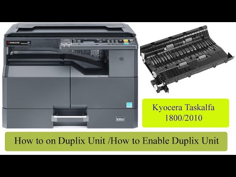 Kyocera TASKalfa 1800/ 2200/1801/2201 Duplex on Setting