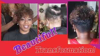 Alopecia Areata | Hair Unit Topper | ✂ANOTHER BEAUTIFUL MAKEOVER TRANSFORMATION! 💯