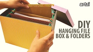 DIY Hanging File Box and Folders