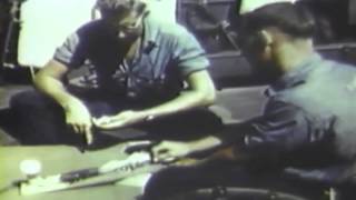 Practicing Morse Code Aboard U.S. Tank Landing Ship At Sea, 1945 (full)