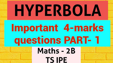 Hyperbola | Important questions of hyperbola Intermediate second year maths 2B | Class 12 | TS IPE