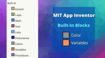 Built-In Blocks | Colour and Variable Blocks | MIT App Inventor | By Krishna Raghavendran
