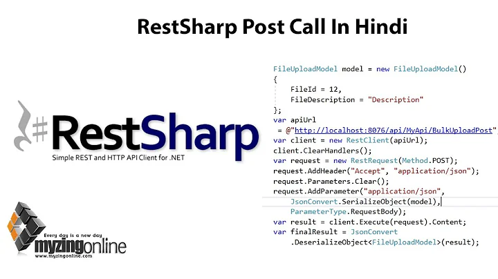 Restsharp posting data to web api - post call - In hindi