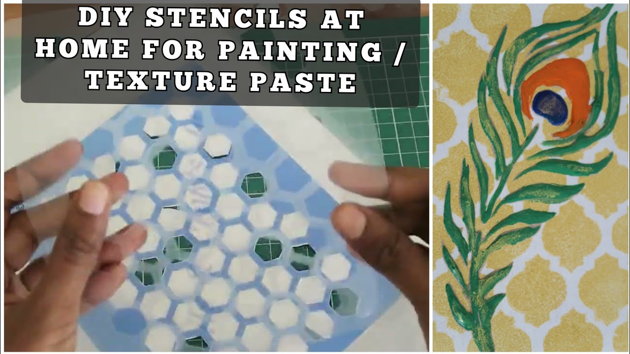 Como Hacer Pasta Relieve de Colores -   Plaster crafts, Make your  own stencils, Diy crafts to sell