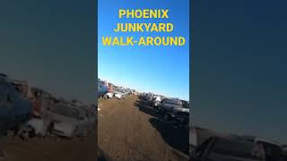 Phoenix Arizona Junk Yard Walk Around Tour of Crash Cars