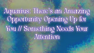 Aquarius: There’s an Amazing Opportunity Opening Up for You // Something Needs Your Attention