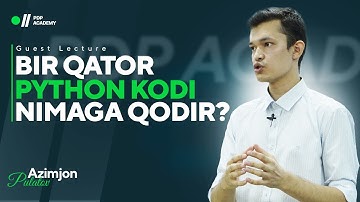 Bir qator Python kod nimalarga qodir? | Azimjon Pulatov