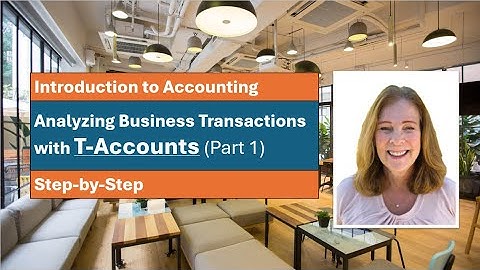 T-accounts (Part 1) - Analyzing business transactions using T-accounts