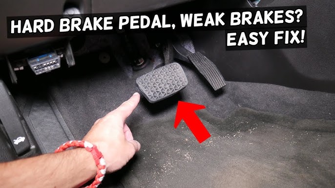 Problems that can cause a hard brake pedal