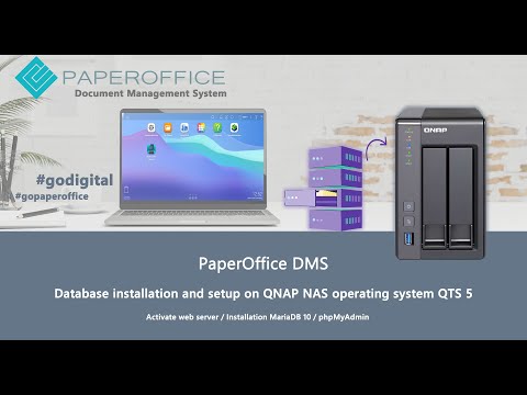 QNAP NAS QTS 5 PaperOffice DMS database Installation & Setup & Configuration MariaDB 10