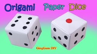 Origami Paper Dice  พับลูกเต๋ากระดาษง่ายๆไม่ใช้กาว