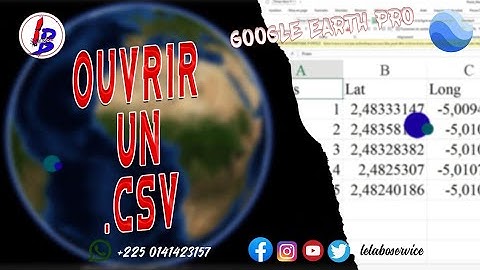 Google Earth Pro Importer des données Csv
