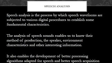 CMP4205:Audio And Speech Signal Processing - Lecture 4  Speech Analysis -Maximus
