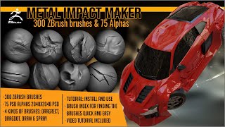 Metal Impact Maker For ZBrush by Artistic Squ - YouTube