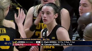 Caitlin Clark Drops NEAR TRIPLE-DOUBLE 32pts/9reb/9ast In #21 Iowa Hawkeyes Win At Rutgers!